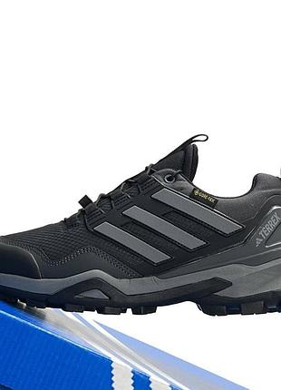 Чолвічі кросівки на зиму adidas terrex skychaser gtx gore tex сірі адідас террекс скайчезер термо гортекс водостійкі