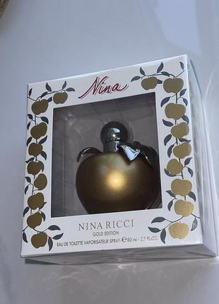 Парфуми жіночі духи  nina ricci nina gold edition 80 мл аромат зі шлейфом  лімітована колекція