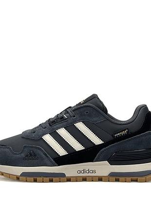 Мужские кроссовки adidas zx 750 серые повседневные из натуральной замши и кожи адидас классические на лето весну подошва из пены