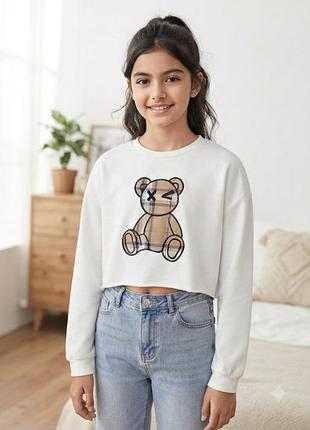 Кофта для девочки укороченная