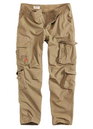Штаны карго мужские surplus airborne slimmy trousers beige gewas бежевые брюки карго s