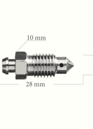 Штуцер прокачки гальм wp 0101 (m10x1,25 l=28 mm)