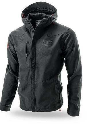 Куртка чоловіча демісезонна dobermans aggressive softshell чорна вітровка з капюшоном софтшелл доберманс