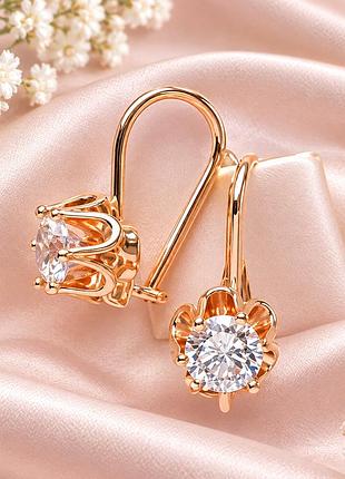 Серьги медзолото fallon jewelry po. 1,8 см.