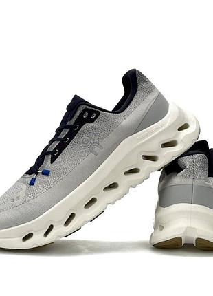 Мужские кроссовки on running cloudtilt light grey beige серо бежевые повседневные кроссы он ранинг легкая обувь с дышащей сеткой
