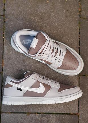 Термо кроссовки nike dunk low gore-tex light bone