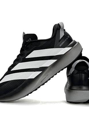 Чоловічі кросівки adidas adizero evo sl atr чорно білі модні для заняття спортом текстиль адідас адізеро на літо для бігу