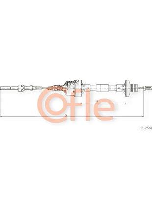 Трос сцепления opel astra f (91-05) (884, 483mm) (cofle)
