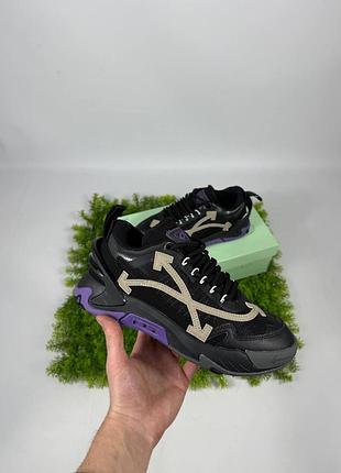 Кроссовки off-white odsy 2000 black beige / черно-бежевые off-white chunky стильные кроссовки в стиле streetwear, унисекс, размеры 42