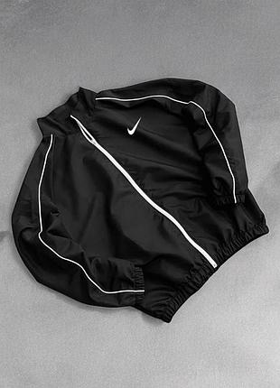 Мастерка nike черная, ветровка найк без капюшона, спортивная куртка мужская s
