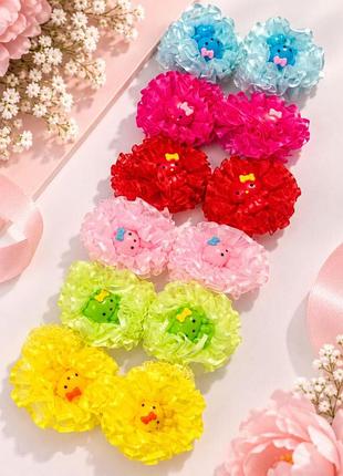 Гумка-браслет "hello kitty" для волосся, або браслет на руку. діаметр 7 см. рожевий