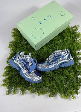 Кросівки off-white be right back blue сині brb off-white — стильні кросівки в стилі streetwear, унісекс, модне взуття, розміри 42
