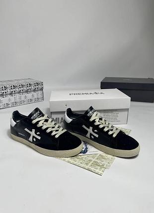 Кросівки premiata steven black leather — чорні шкіряні стильні кросівки premita steven, розміри 36-45 40, 41