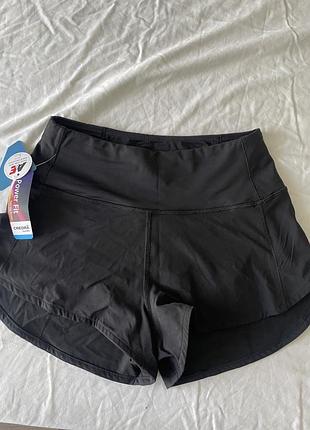 Спортивні шорти lululemon speed up чорні xs