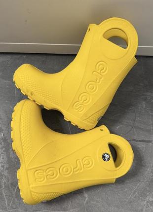 Чоботи crocs жовті с7 черевики 6