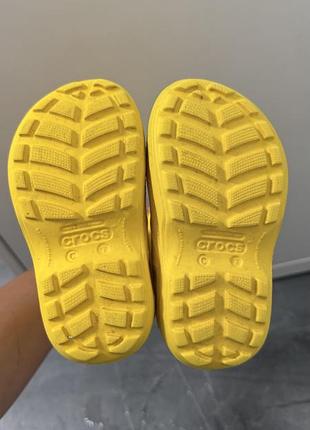 Чоботи crocs жовті с7 черевики 2