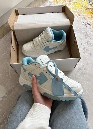 Кроссовки off-white out of office white/blue — бело-голубые, off-white, out of office, off-white, off-white 38