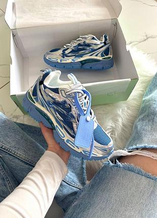 Кроссовки off-white be right back blue синие brb off-white — стильные кроссовки в стиле streetwear, унисекс, модная обувь, размеры 44, 38