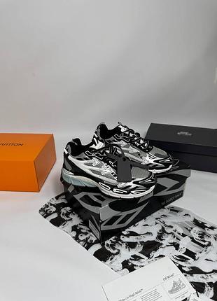 Кросівки off-white be right back black white чорно-білі brb off-white — стильні кросівки в стилі streetwear, унісекс, розміри 40