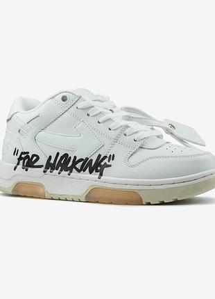 Кроссовки off-white out of office white for walking — белые кроссовки off-white с надписью «out of office» в стиле streetwear, раз 45, 37