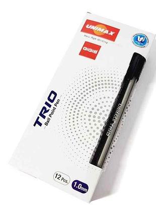 Ручка кулькова чорний trio ux-104-01 тм unimax 7копійок
