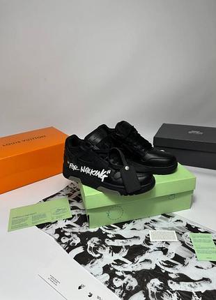 Кросівки off-white out of office black for walking — чорні кросівки off-white з написом «out of office», стильні кросівки в 41, 41