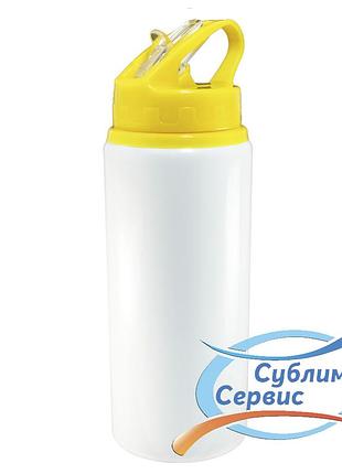 Бутилка для сублимации с дозатором 600мл. (красная крышка) желтая крышка