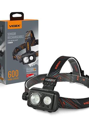 Налобний світлодіодний ліхтарик videx vlf-h189 600lm 5000k