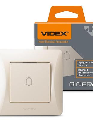 Кнопка дзвінка кремова videx binera