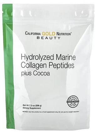 California gold nutrition hydrolyzed marine collagen peptides with cocoa 206 грам