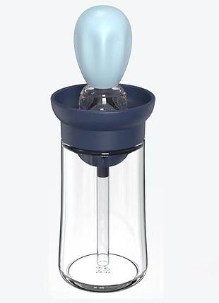 Пляшка для олії з пензликом frico fru-118-blue 18 см 200 мл блакитна 4882756