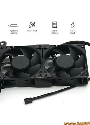 Комплект охлаждения кулер для видеокарт vga cooler radiator gpu cooling fan kit 8025 два 80 мм вентилятора