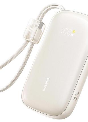 Портативное зу power bank baseus enerfill fc21 qpow 3 ultra 22.5w with cable 20000 mah (ppfls) natural titanium
