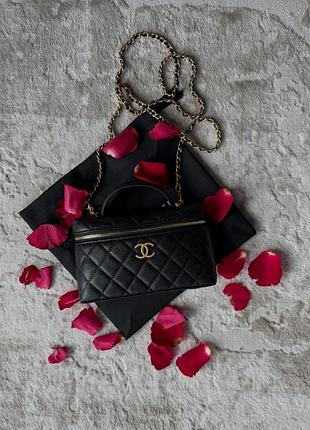 Сумка chanel caviar quilted top handle slim vanity 2