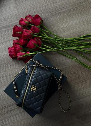 Сумка chanel caviar quilted top handle slim vanity 6