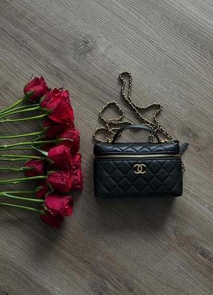 Сумка chanel caviar quilted top handle slim vanity 9