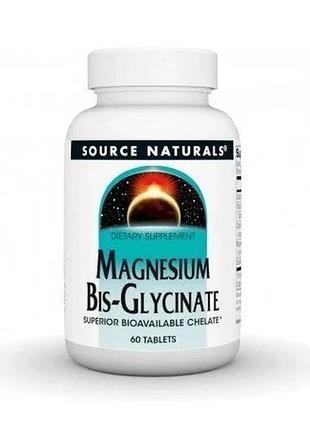 Source naturals magnesium bis-glycinate 60 таблеток