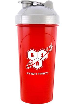 Шейкер bsn shaker 700 ml - red з металевим м'ячиком