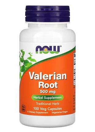 Now valerian root 500 mg 100 veg caps