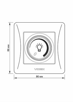 Димер led 200вт чорний графіт videx binera 5