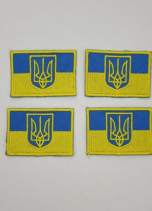 Шеврон на липучках прапор з гербом зсу 20221814 6677 4х6 см
