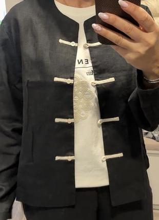 Чорний лен костюм max mara 36p на с/м