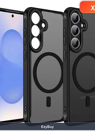 Кейс-накладка для samsung galaxy s25+ s25 plus з посиленими кутами та сумісністю з magsafe аксесуарами