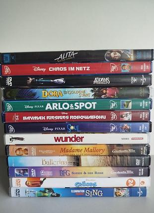 Оригінальні dvd фільми та мультфільми з німеччини 13 шт. disney, pixar, dreamworks