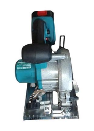 Пила аккумуляторная циркулярная +2 аккумулятора 128v bl голубая