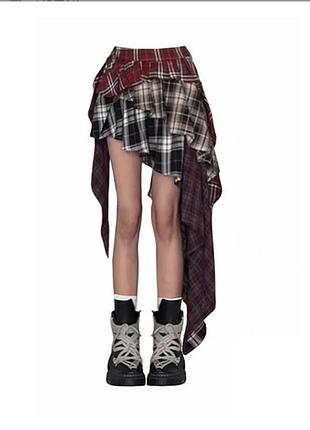 Спідниця міні в клітинку y2k streetwear гранж