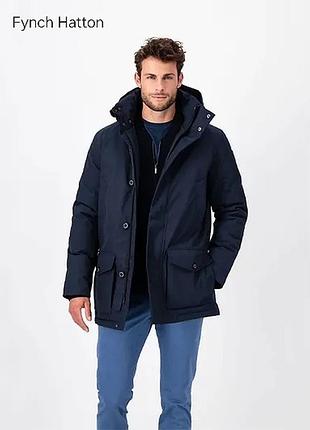 Чоловіча зимова куртка парка fynch hatton men's winter parka dark navy оригінал