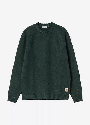 Светр чоловічий carhartt wip оригінал кархарт зелений anglistic sweater l m