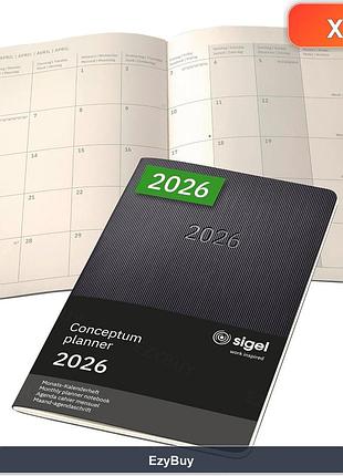 Планувальник на місяць conceptum 2026 a5 для бізнес-задач із папером pefc та додатковими інфо-сторінками