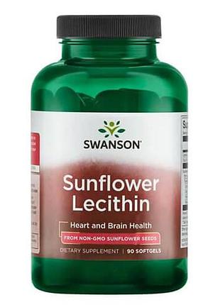 Swanson sunflower lecithin 1200 mg 90 капсул